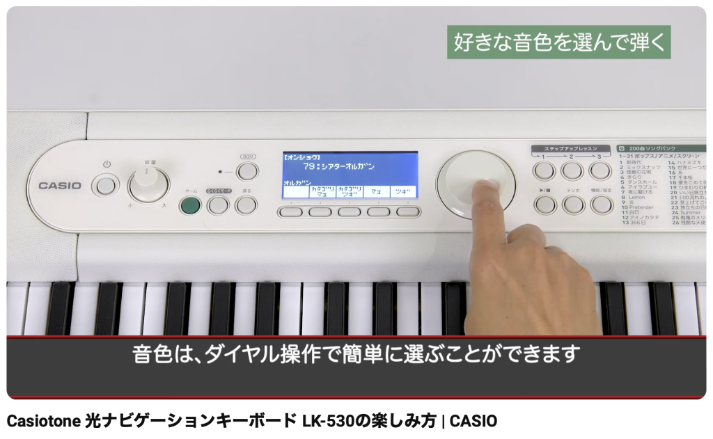 Casiotone 光ナビゲーションキーボード 動画出演 - bluecabin